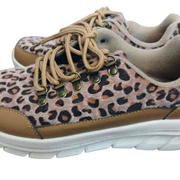 Xpacs Brown Tan Leopard Print Sneakers with Chunky Sole - Picture 8 of 10